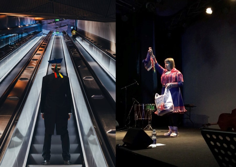 Studeanttagotti Lávluid márkanfievrridangovva ja govva VPPJ:a Progagánda-konsearttas ođđajagimánus 2019. Ylioppilaskuntien Laulajien markkinointikuva ja kuva Propagandaa-konsertista tammikuussa 2019. Govva: Ylioppilaskuntien laulajat, Oula-Antti Labba